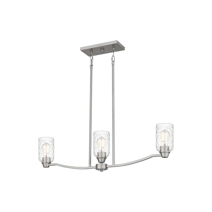Quoizel Acacia 3-Light Kitchen Island Light in Brushed Nickel Quoizel Acacia 3-Light Kitchen Island Light in Brushed Nickel
