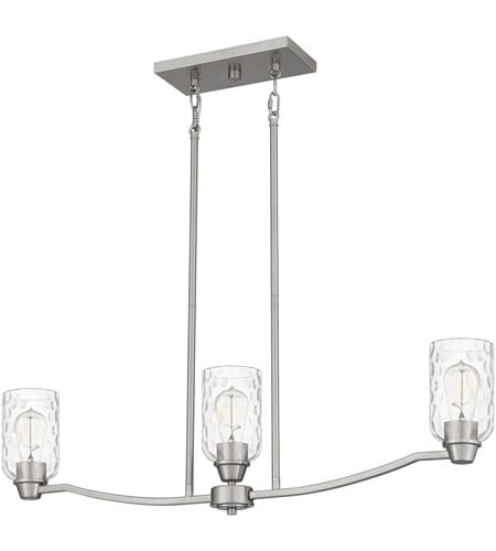 Quoizel Acacia 3-Light Kitchen Island Light in Brushed Nickel
