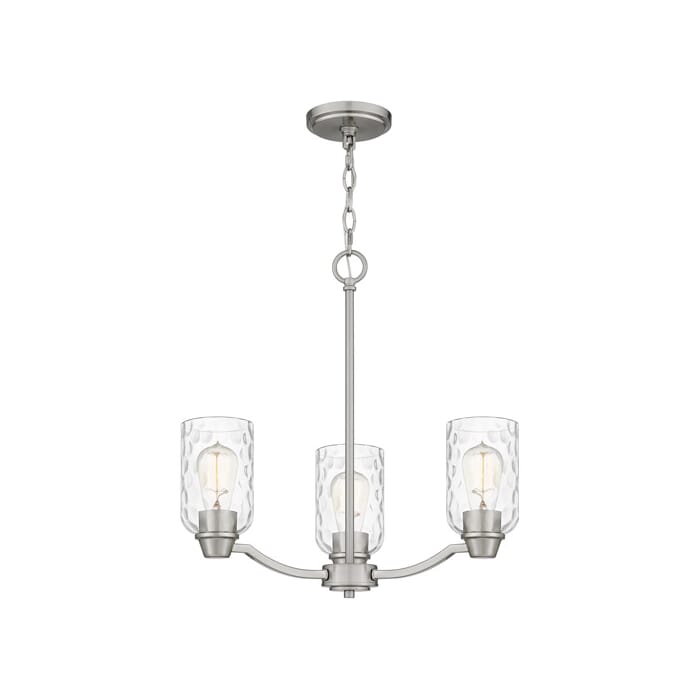 Quoizel Acacia 3-Light Chandelier in Brushed Nickel Quoizel Acacia 3-Light Chandelier in Brushed Nickel