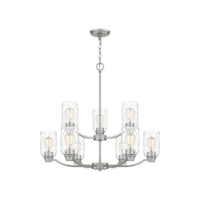 Quoizel Acacia 9-Light Chandelier in Brushed Nickel Quoizel Acacia 9-Light Chandelier in Brushed Nickel