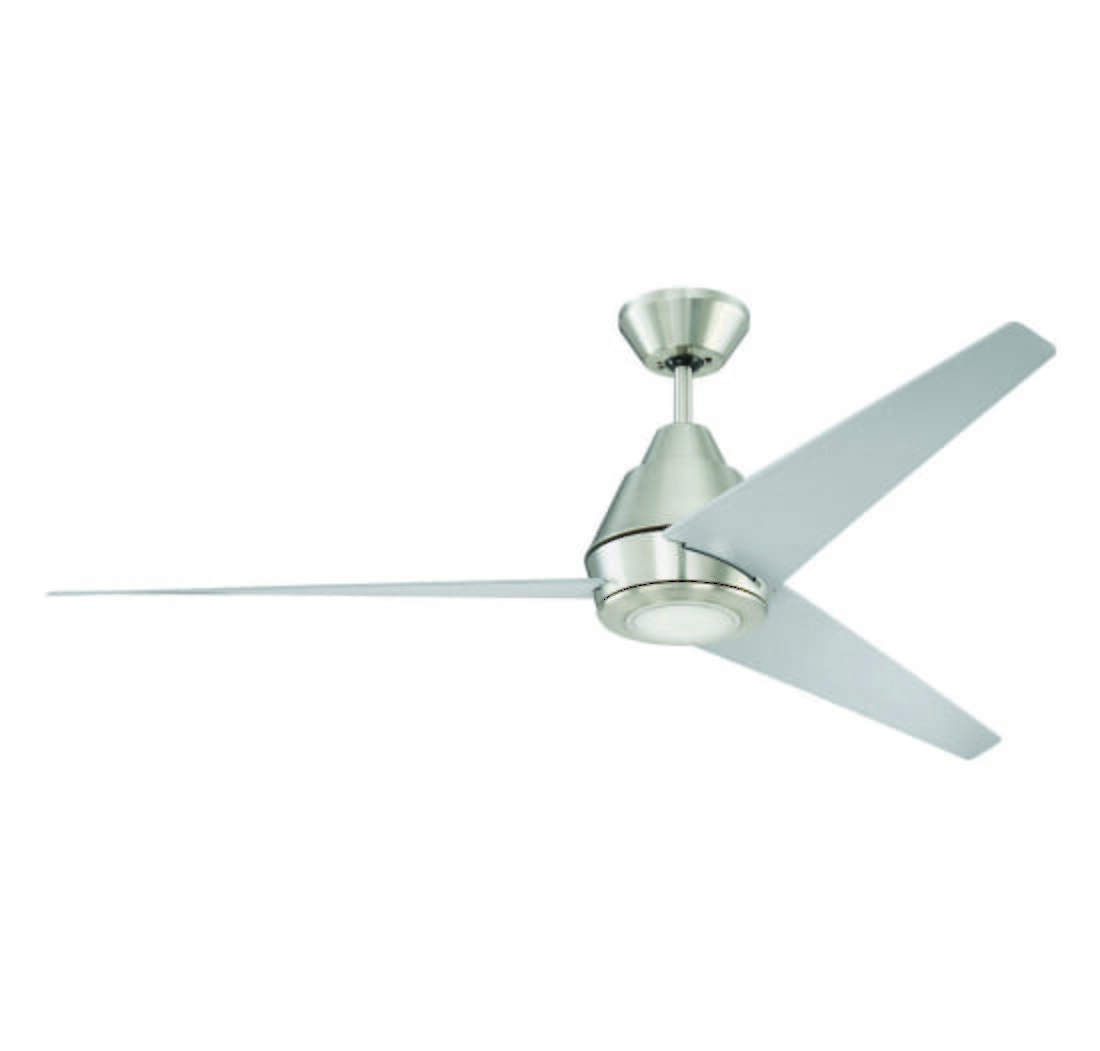 56" Acadian Ceiling Fan in Brushed Polished Nickel