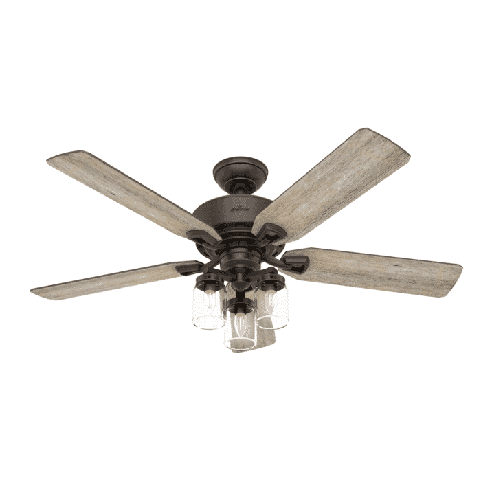 Hunter Devon Park 3-Light 52" Indoor Ceiling Fan in Onyx Bengal Hunter Devon Park 3-Light 52" Indoor Ceiling Fan in Onyx Bengal