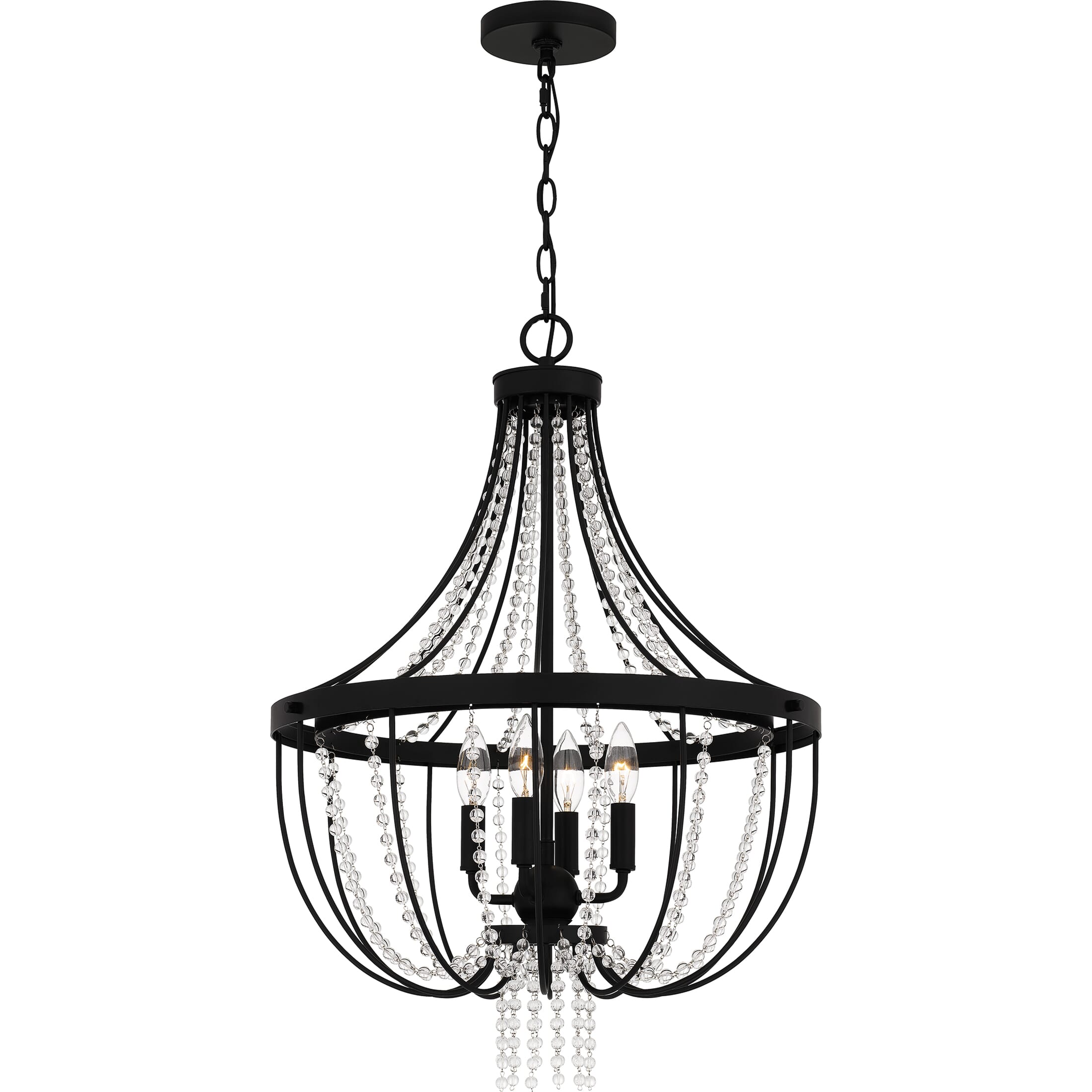 Adelaide 4-Light Pendant in Matte Black