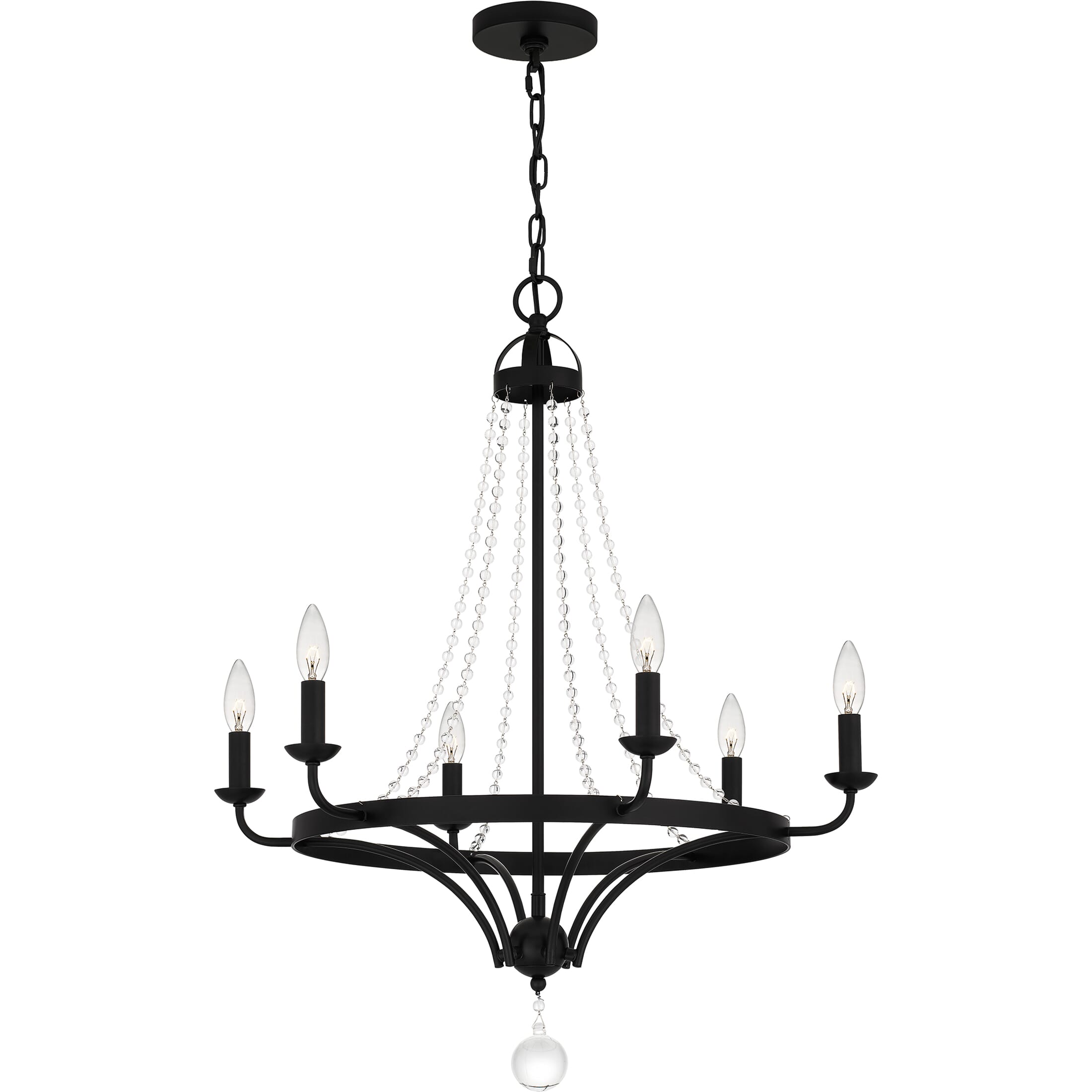 Adelaide 6-Light Chandelier in Matte Black