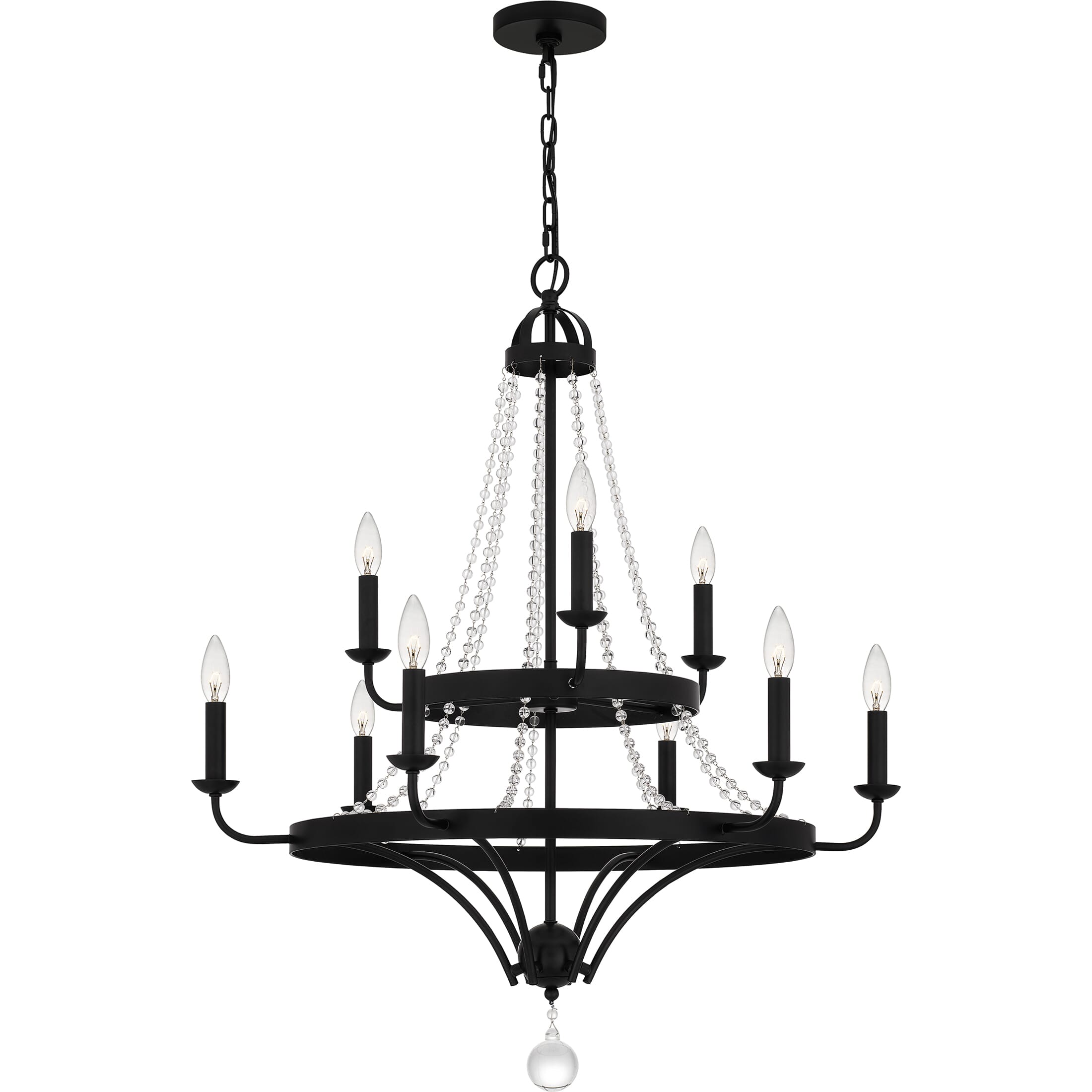 Adelaide 9-Light Chandelier in Matte Black