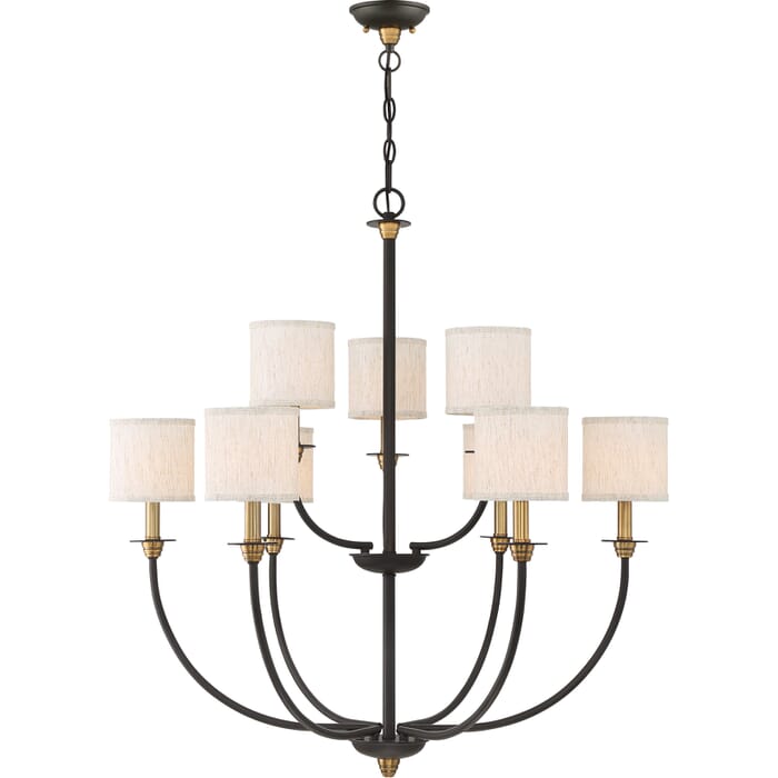 Quoizel Audley 9-Light 35" Traditional Chandelier in Old Bronze Quoizel Audley 9-Light 35" Traditional Chandelier in Old Bronze