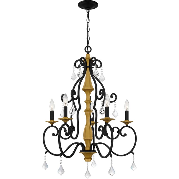 Althea 5-Light Chandelier in Matte Black Althea 5-Light Chandelier in Matte Black