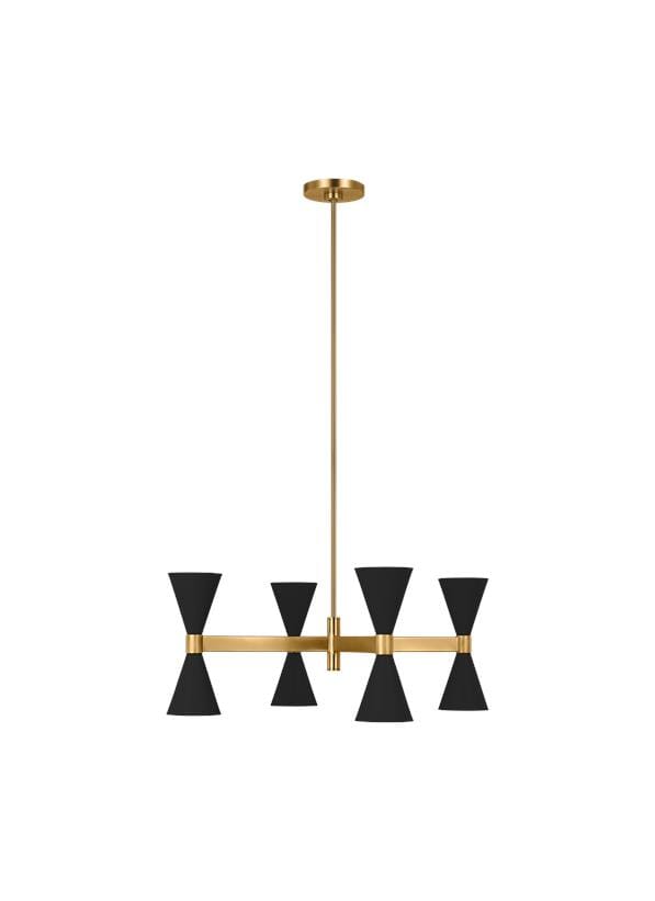 Generation Lighting Albertine 8-Light Chandelier in Midnight Black by Aerin