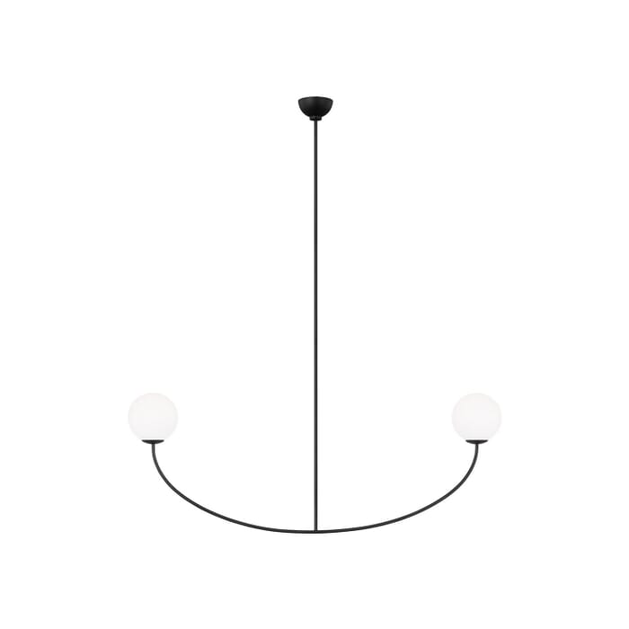 Galassia 2-Light Linear Chandelier in Midnight Black Galassia 2-Light Linear Chandelier in Midnight Black
