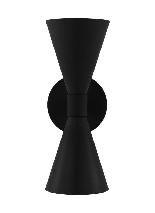 Generation Lighting Albertine 2-Light Outdoor Wall Light in Textured Black by Aerin