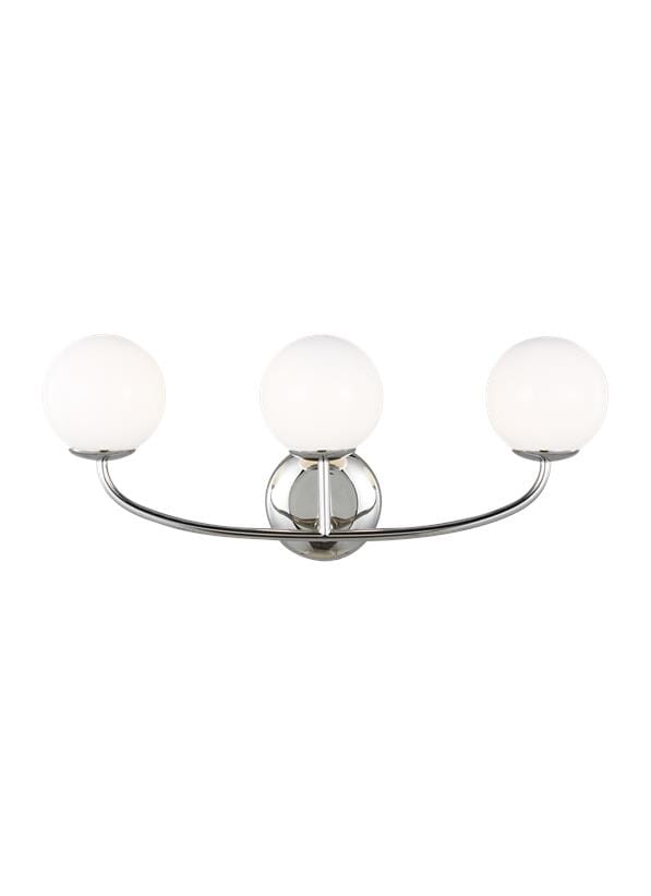 Galassia 3 Light Bathroom Vanity Light in Polished Nickel by Aerin