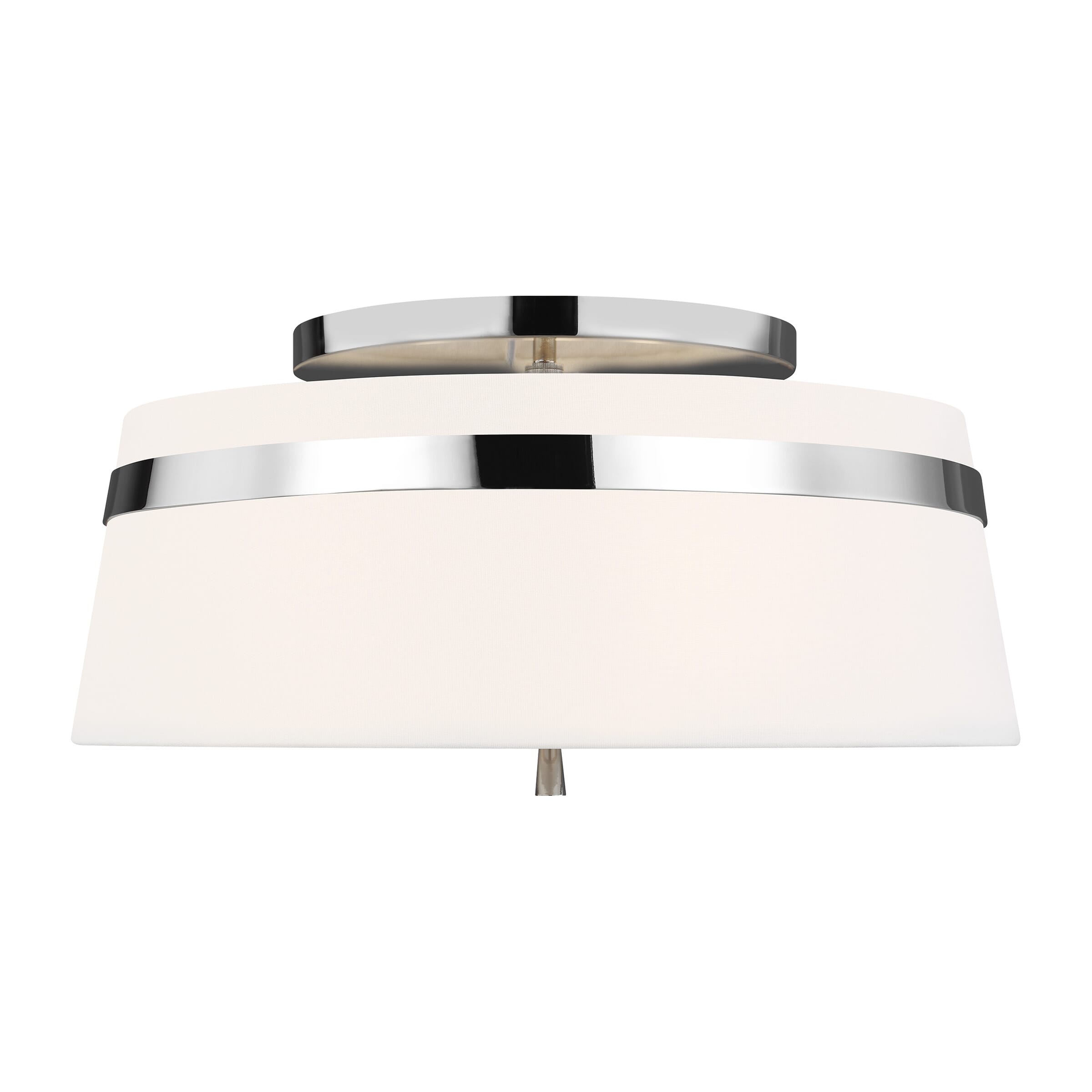 Generation Lighting Cordtlandt 3-Light Ceiling Light in Polished Nickel by Alexa Hampton