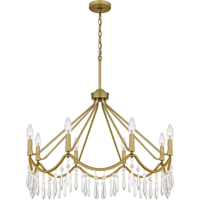 Airedale 8-Light Chandelier in Aged Brass Airedale 8-Light Chandelier in Aged Brass