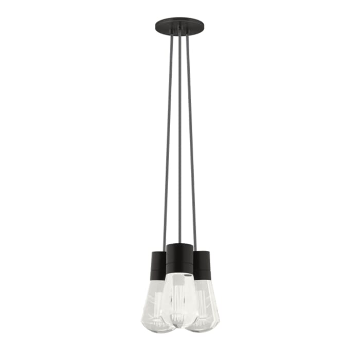 Tech Alva 3000K LED 4" Pendant Light in Black and Gray Tech Alva 3000K LED 4" Pendant Light in Black and Gray