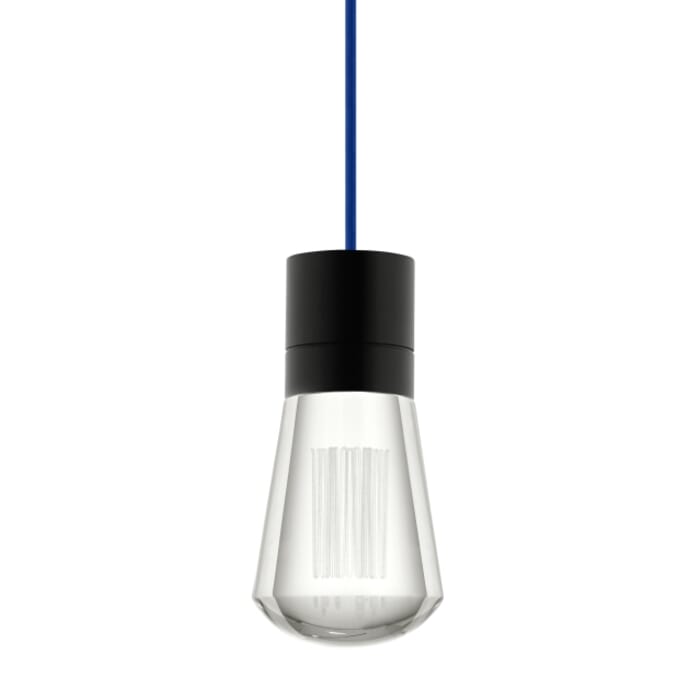 Tech Alva 2200K LED 4" Pendant Light in Black and Blue Tech Alva 2200K LED 4" Pendant Light in Black and Blue