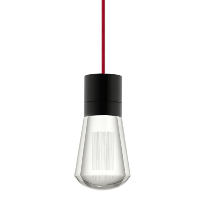 Tech Alva 2200K LED 4" Pendant Light in Black and Red Tech Alva 2200K LED 4" Pendant Light in Black and Red