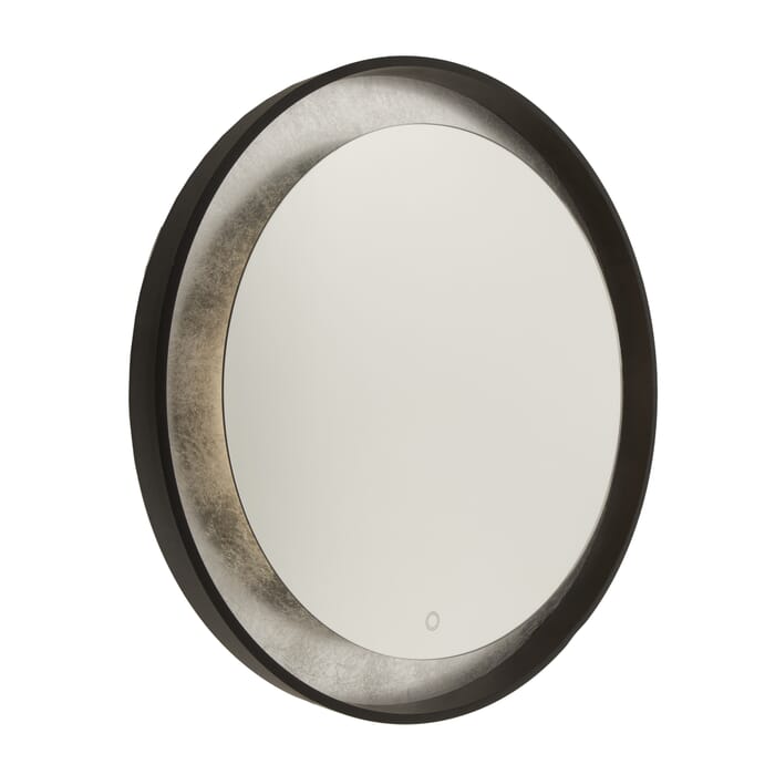 Artcraft Reflections LED Lighted Mirror in Oil Rubbed Bronze & Silver Leaf Artcraft Reflections LED Lighted Mirror in Oil Rubbed Bronze & Silver Leaf