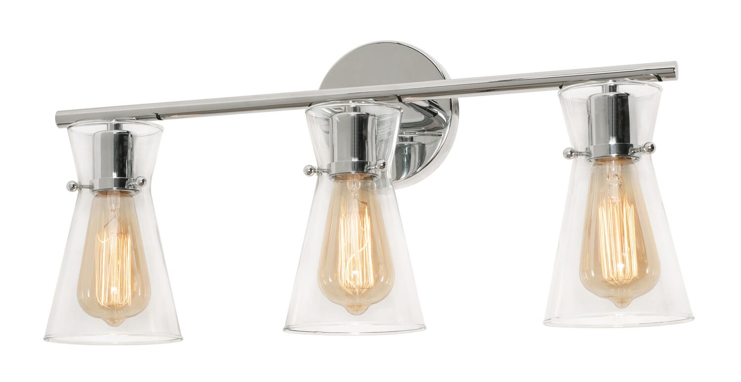 Amanda 3-Light Vanity in Polished Chrome