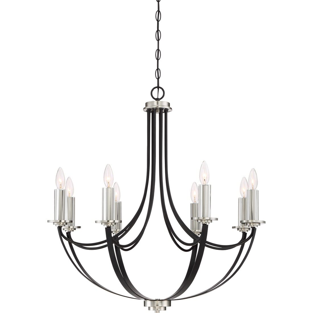 Alana 8-Light Chandelier in Mystic Black