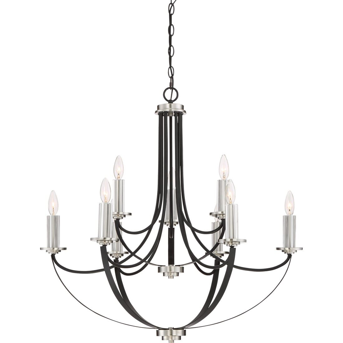 Alana 9-Light Chandelier in Mystic Black