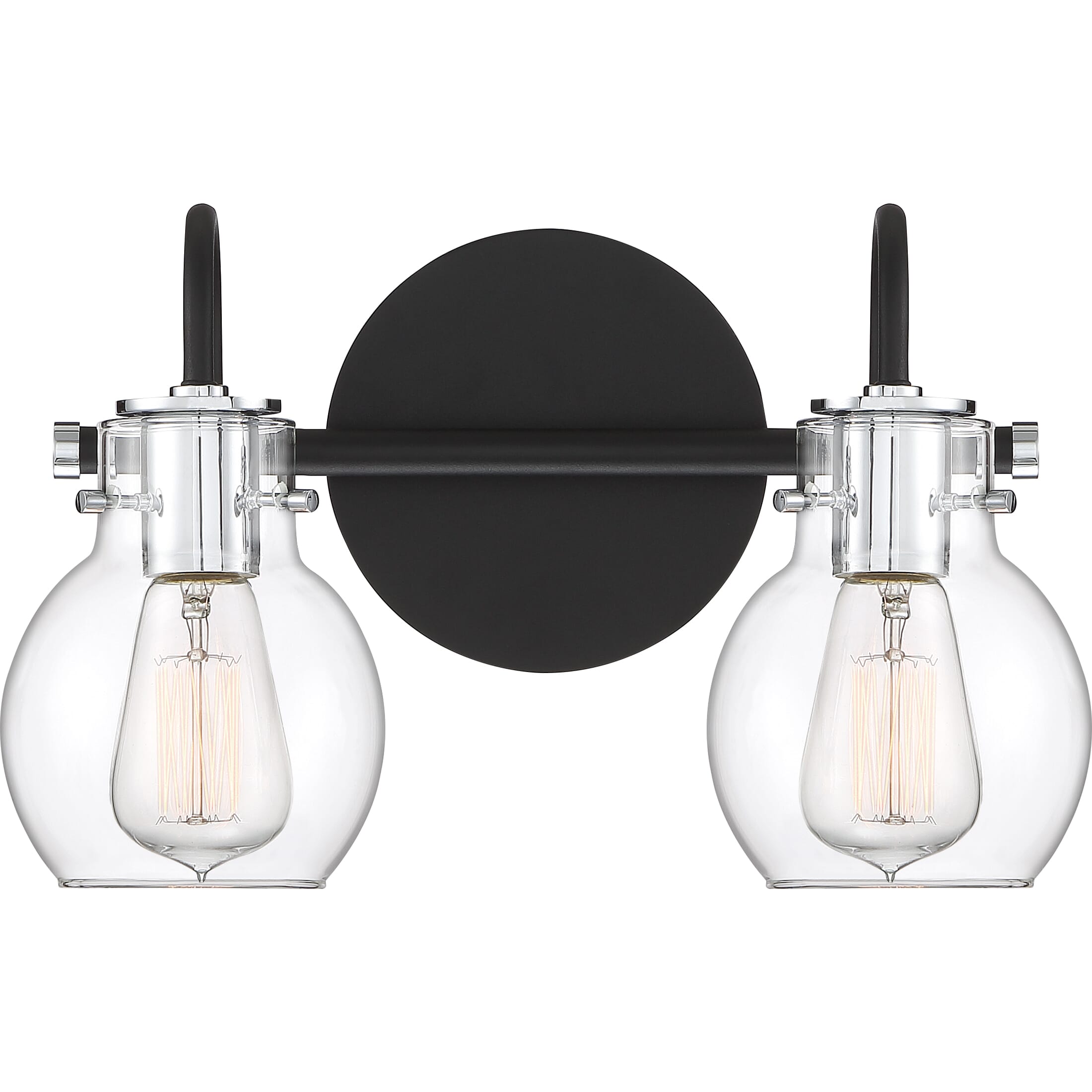 Quoizel Andrews 2-Light Bathroom Vanity Light in Earth Black