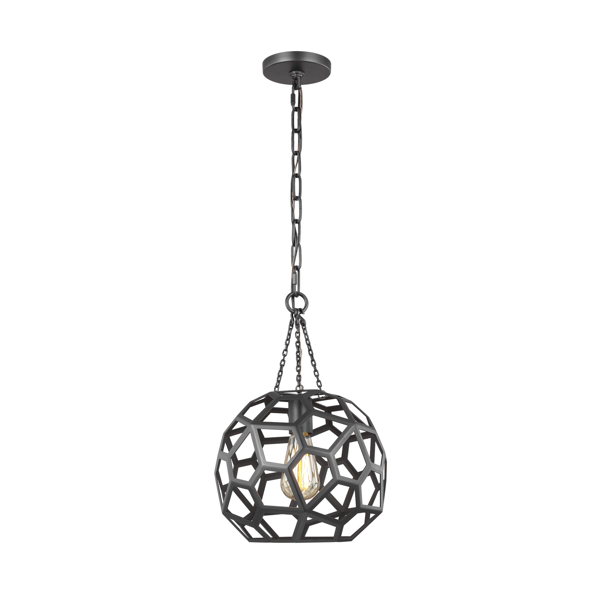 Generation Lighting Feccetta Pendant Light in Midnight Black by Alexa Hampton