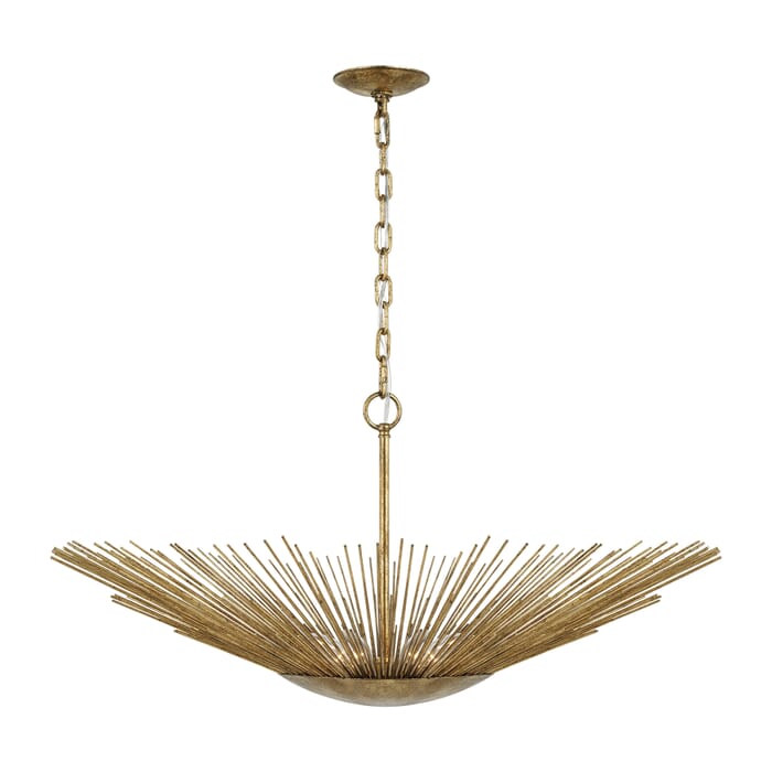 Generation Lighting Helios 4-Light Pendant Light in Antique Gild by Alexa Hampton Generation Lighting Helios 4-Light Pendant Light in Antique Gild by Alexa Hampton