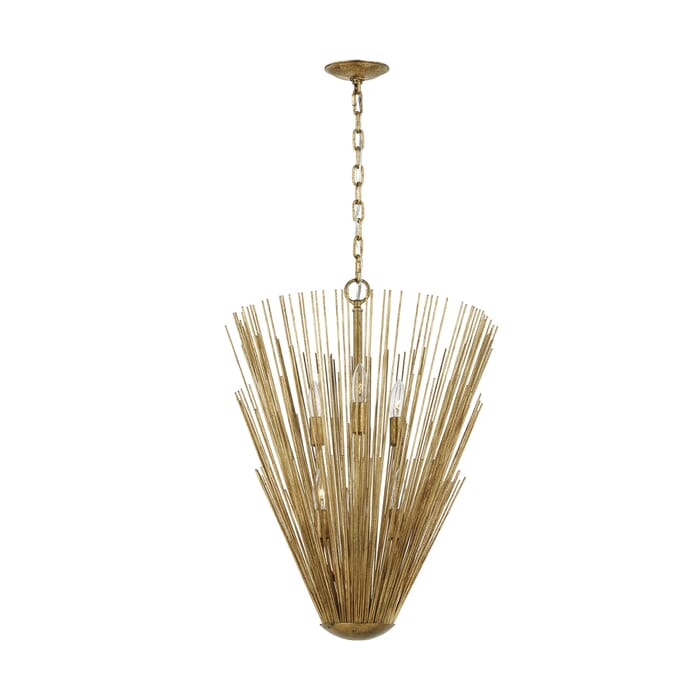 Generation Lighting Helios 6-Light Pendant Light in Antique Gild by Alexa Hampton Generation Lighting Helios 6-Light Pendant Light in Antique Gild by Alexa Hampton