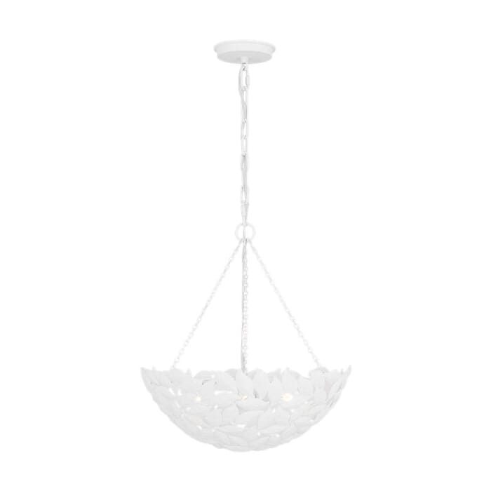 Generation Lighting Kelan 3-Light Chandelier in Textured White by Alexa Hampton Generation Lighting Kelan 3-Light Chandelier in Textured White by Alexa Hampton