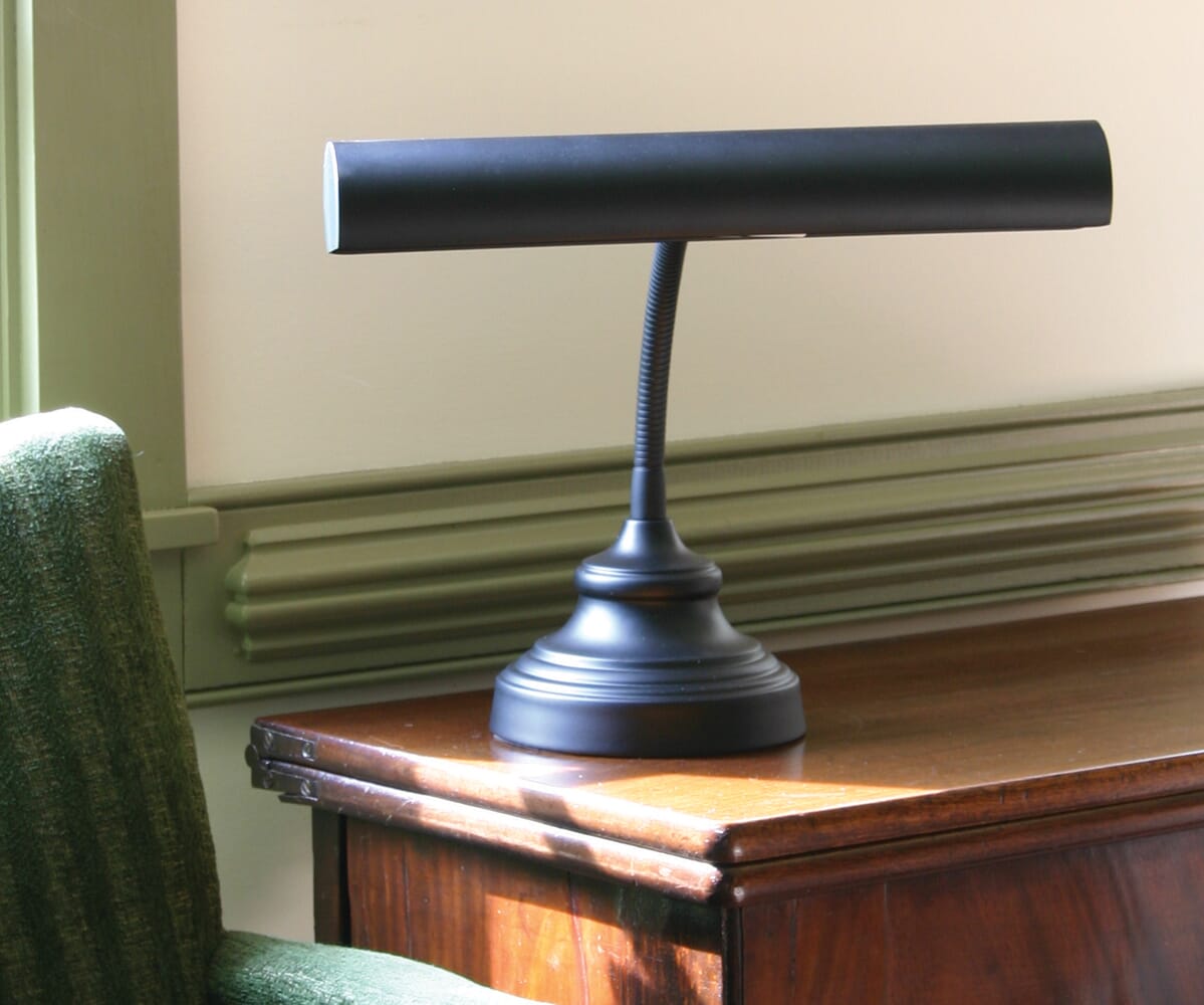 Advent 14"" Piano Desk Lamp in Black Finish -  House of Troy, AP14-40-7