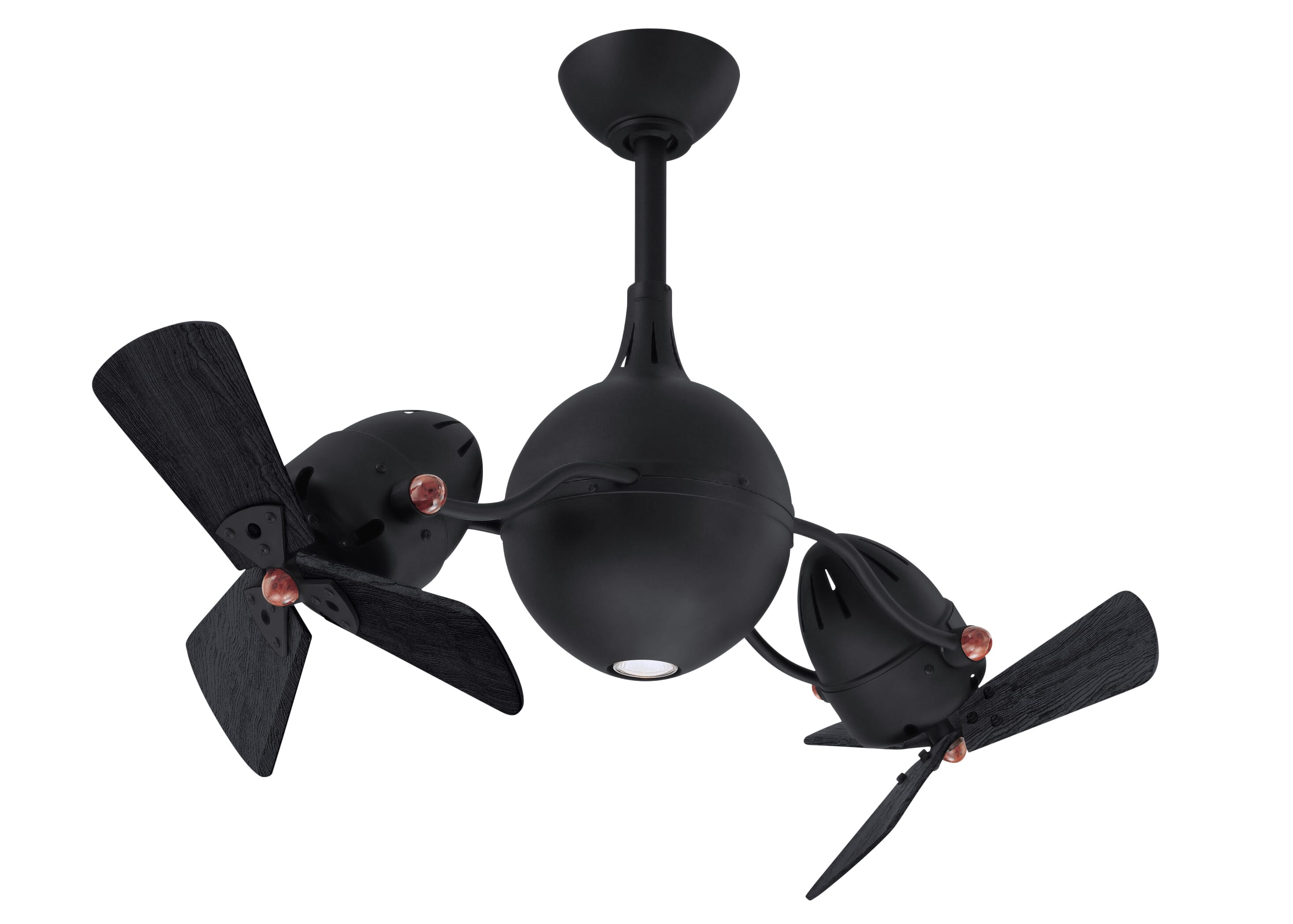 Acqua 3-Speed AC 39" Ceiling Fan w/ Integrated Light Kit in Matte Black with Matte Black blades