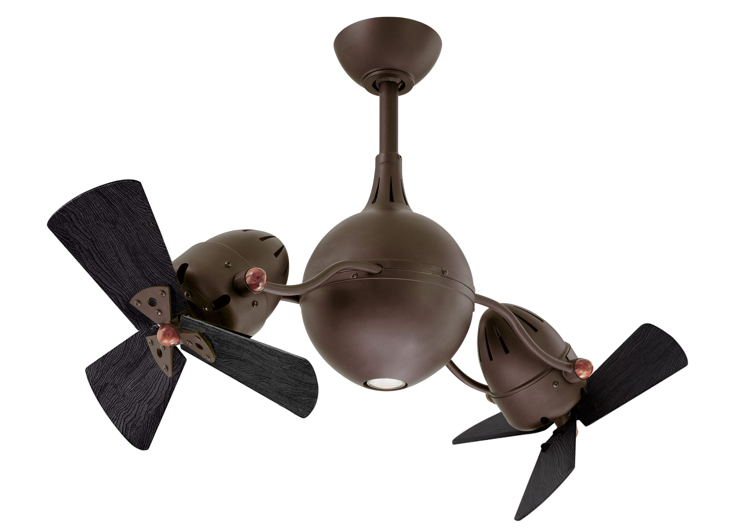 Acqua 3-Speed AC 39" Ceiling Fan w/ Integrated Light Kit in Textured Bronze with Matte Black blades