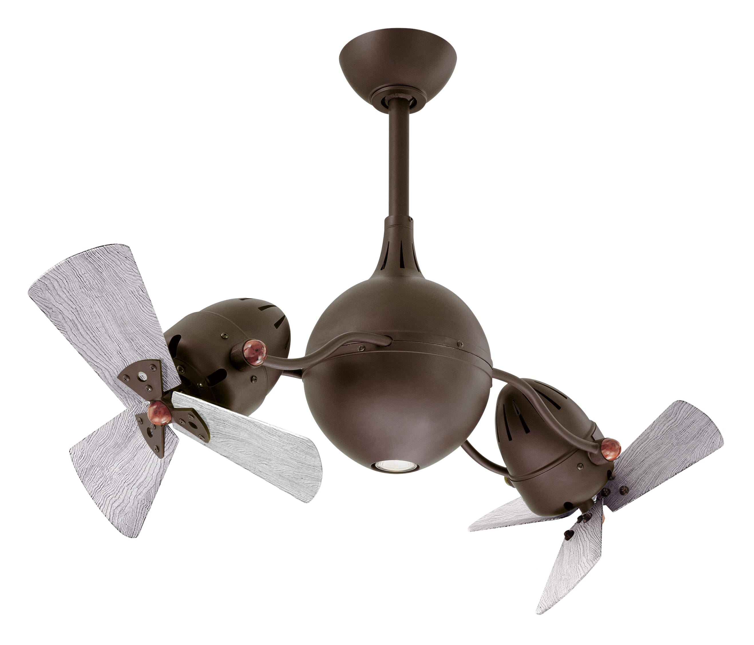 Acqua 3-Speed AC 39" Ceiling Fan w/ Integrated Light Kit in Textured Bronze with Barnwood Tone blades