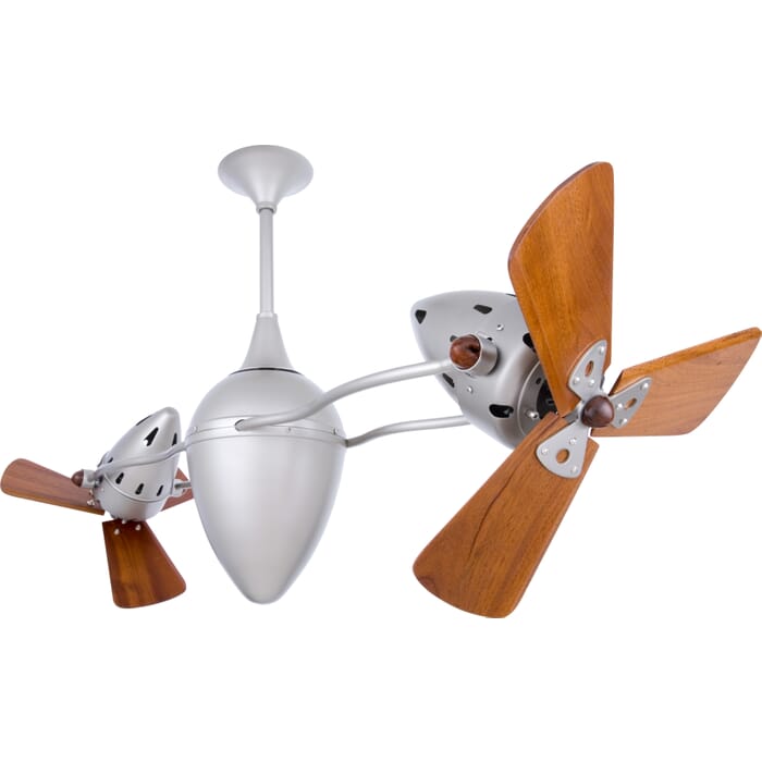Ar Ruthiane 3-Speed AC 48" Ceiling Fan in Brushed Nickel with Mahogany blades Ar Ruthiane 3-Speed AC 48" Ceiling Fan in Brushed Nickel with Mahogany blades