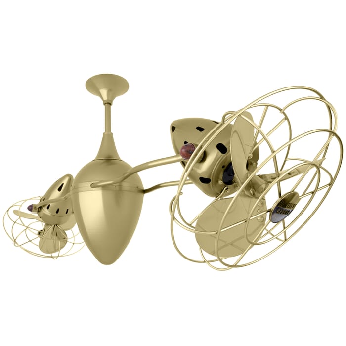 Ar Ruthiane 3-Speed AC 46" Ceiling Fan in Brushed Brass with Brushed Brass blades Ar Ruthiane 3-Speed AC 46" Ceiling Fan in Brushed Brass with Brushed Brass blades