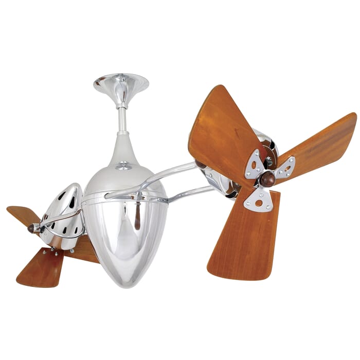 Ar Ruthiane 3-Speed AC 48" Ceiling Fan in Polished Chrome with Mahogany blades Ar Ruthiane 3-Speed AC 48" Ceiling Fan in Polished Chrome with Mahogany blades