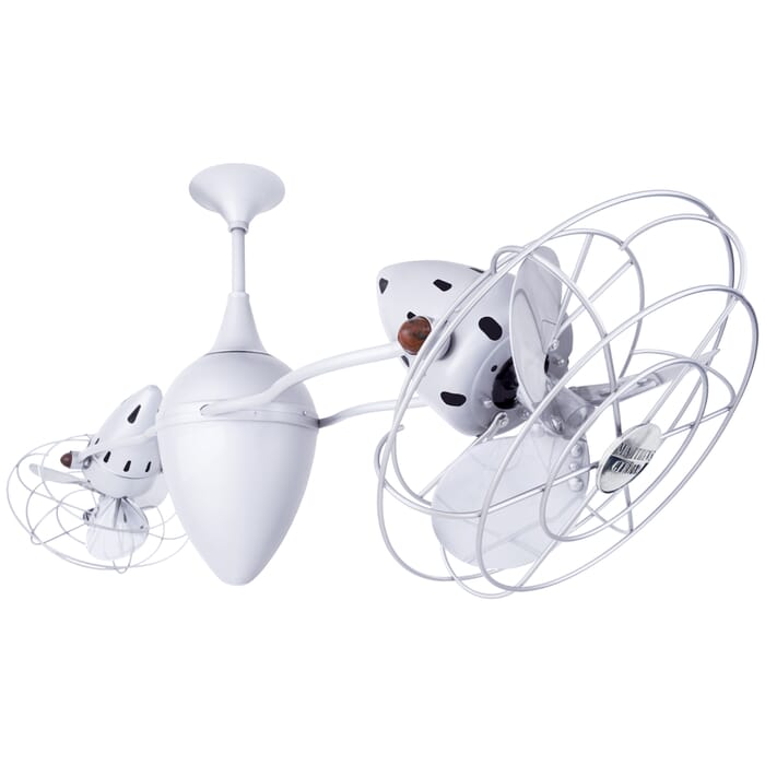 Ar Ruthiane 3-Speed AC 46" Ceiling Fan in Gloss White with White blades Ar Ruthiane 3-Speed AC 46" Ceiling Fan in Gloss White with White blades