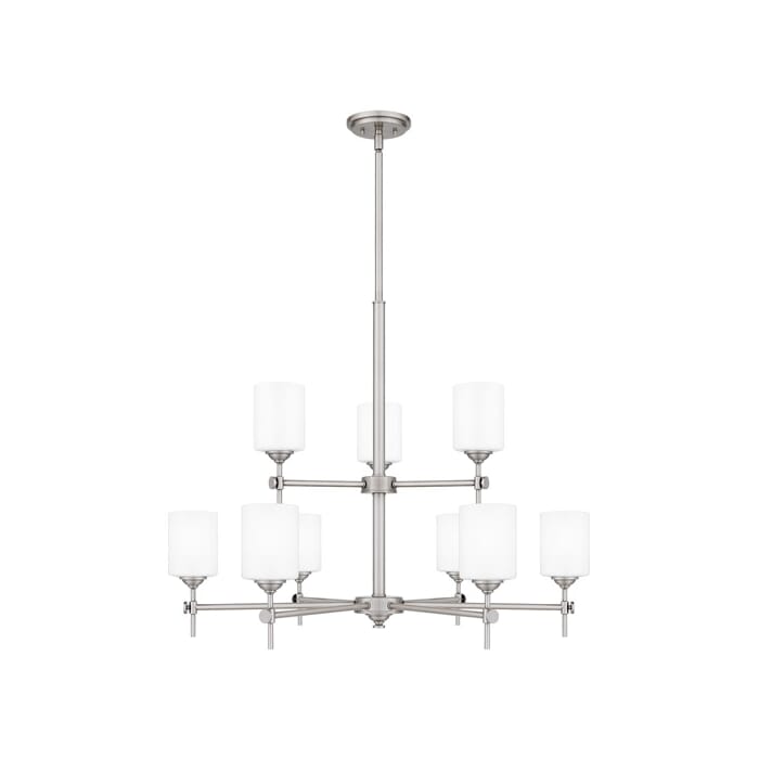 Quoizel Aria 9-Light Chandelier in Antique Polished Nickel Quoizel Aria 9-Light Chandelier in Antique Polished Nickel