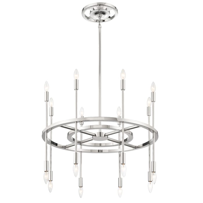 Crystorama Aries 16-Light Traditional Chandelier in Polished Nickel Crystorama Aries 16-Light Traditional Chandelier in Polished Nickel