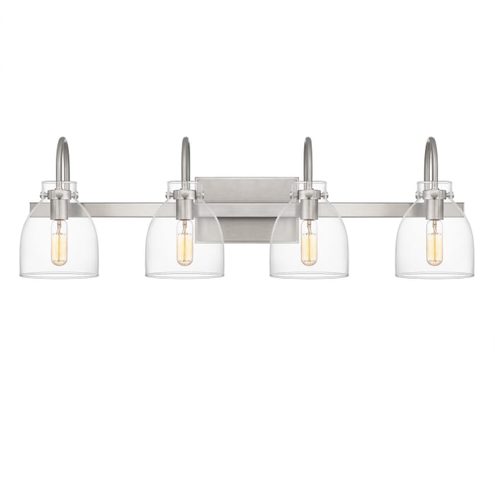 Atmore 4-Light Bathroom Vanity Light in Brushed Nickel Atmore 4-Light Bathroom Vanity Light in Brushed Nickel