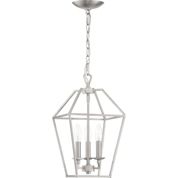 Quoizel Aviary 3-Light 17" Transitional Chandelier in Brushed Nickel