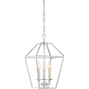 Quoizel Aviary 3-Light 17" Transitional Chandelier in Polished Nickel