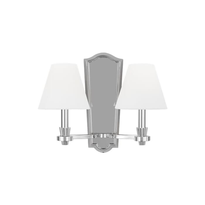 Generation Lighting Paisley 2-Light Wall Sconce in Polished Nickel by Alexa Hampton Generation Lighting Paisley 2-Light Wall Sconce in Polished Nickel by Alexa Hampton