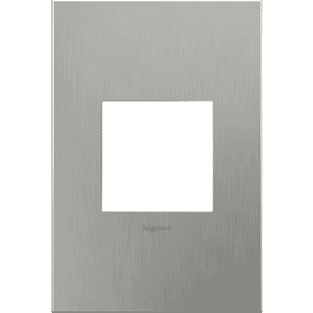 LeGrand adorne Brushed Stainless Steel 1 Opening Wall Plate