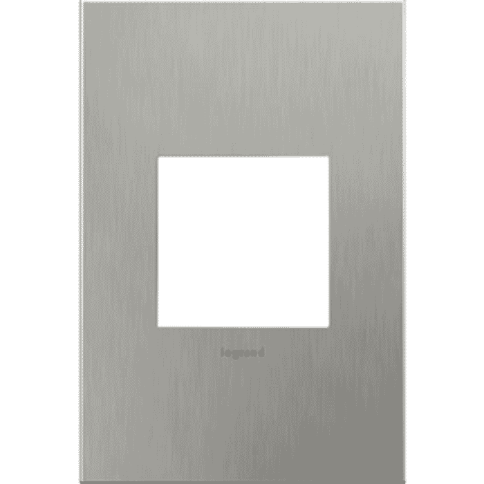 LeGrand adorne Brushed Stainless Steel 1 Opening Wall Plate LeGrand adorne Brushed Stainless Steel 1 Opening Wall Plate