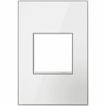 LeGrand adorne Mirror White-on-White 1 Opening Wall Plate