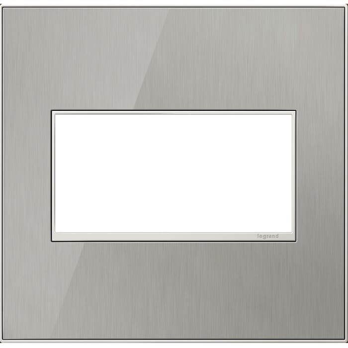 LeGrand adorne Brushed Stainless 2 Opening Wall Plate LeGrand adorne Brushed Stainless 2 Opening Wall Plate