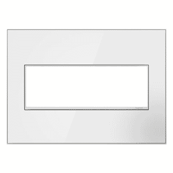 LeGrand adorne Mirror White-on-White 3 Opening Wall Plate