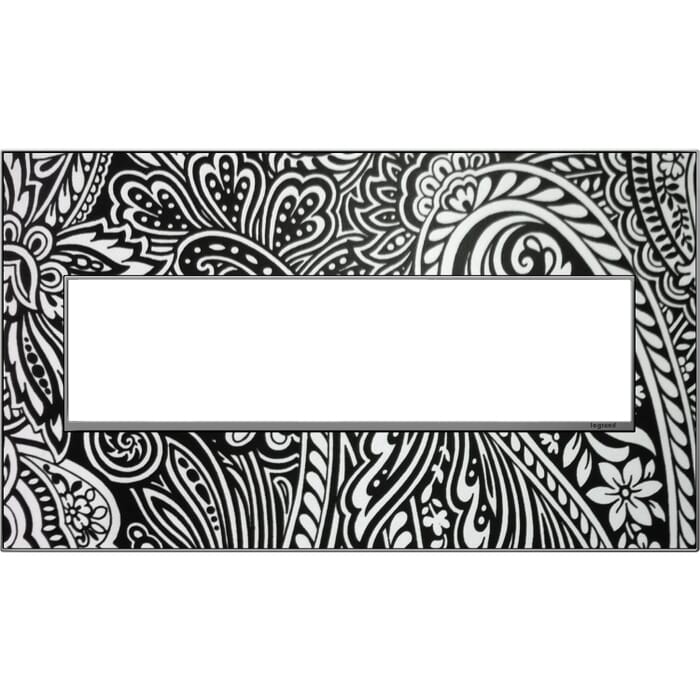 LeGrand adorne Custom Wall Plate 4 Opening Magnesium Trim LeGrand adorne Custom Wall Plate 4 Opening Magnesium Trim