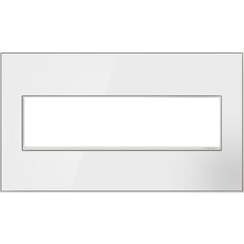 LeGrand adorne Mirror White 4 Opening Wall Plate